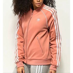Adidas Originals Superstar 3 Stripes Track Jacket in Blush Size XS